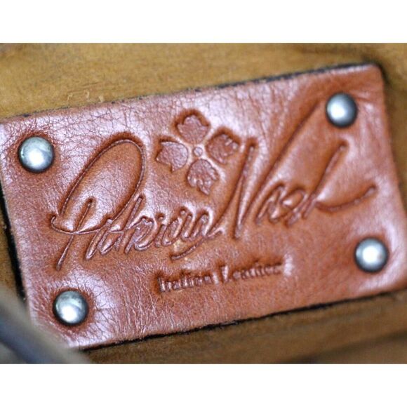 ROOMY Patricia Nash BROWN GENUINE LEATHER FLAP X-BODY SHOULDER BAG HANDBAG PURSE - Picture 11 of 16